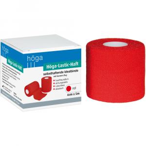 HÖGA-LASTIC-haft Binde 6 cmx5 m rot