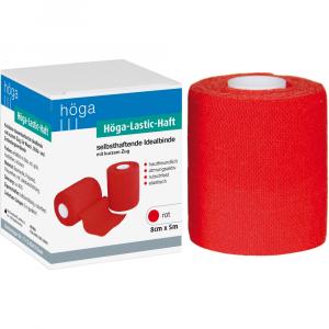 HÖGA-LASTIC-haft Binde 8 cmx5 m rot