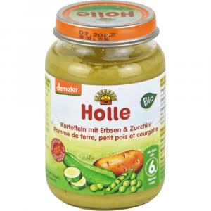 HOLLE Kartoffeln mit Erbsen und Zucchini