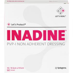 INADINE Salbengaze m.PVP-Iod 9,5x9,5 cm