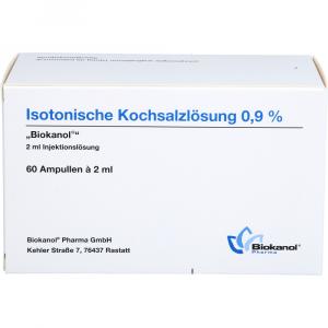 ISOTONISCHE Kochsalzlösung 0,9% Biokanol Ampullen