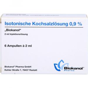 ISOTONISCHE Kochsalzlösung 0,9% Biokanol Ampullen