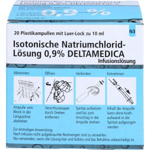 ISOTONISCHE NaCl 0,9% DELTAM.Inf.L.Luer-Lo.Pl.Amp.