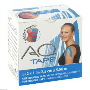 KINESIOLOGISCHES A.Q.Tape 2,5 cmx5,5 m blau Rolle
