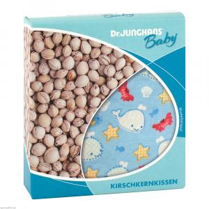 KIRSCHKERNKISSEN 10x10 cm Baby weiß/rosa kariert
