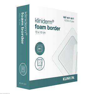 KLINIDERM foam Border 15x15 cm steril
