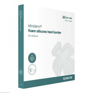 KLINIDERM foam silicone Heel Border 20x20 cm ster.