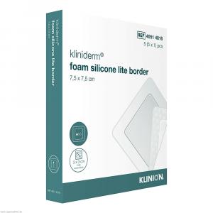 KLINIDERM foam silicone lite Border 7,5x7,5 cm