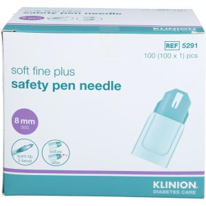 KLINION Soft fine plus safety Pen-Nadeln 8 mm 30 G