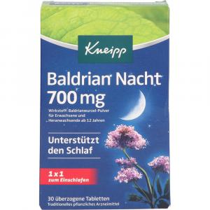 KNEIPP Baldrian Nacht 700 mg überzogene Tab.