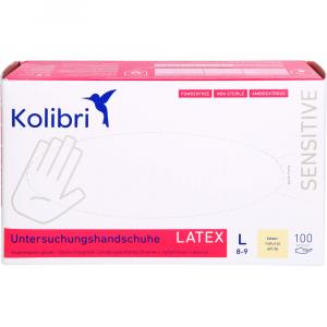 KOLIBRI Sensitive U.Hands.Latex unst.pf L weiß