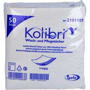 KOLIBRI Wisch- und Pflegetuch 32x33 cm 3lagig