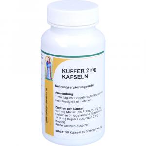 KUPFER 2 mg Gluconat Kapseln