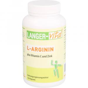 L-ARGININ 2894 mg/TG plus Vitamin C und Zink Kaps.