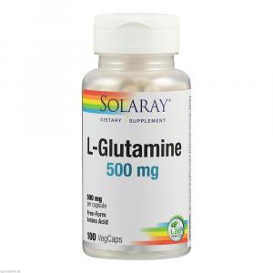 L-GLUTAMIN 500 mg Solaray Kapseln