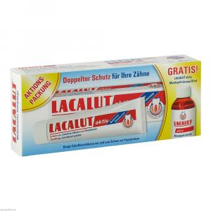 LACALUT aktiv Aktionspackung Zahncre.+Mundspül-L.