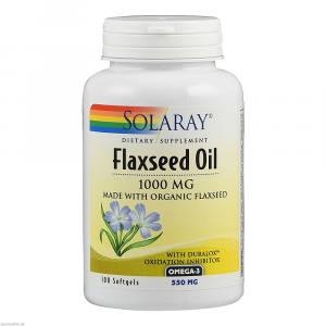 LEINSAMENÖL 1000 mg Solaray Kapseln