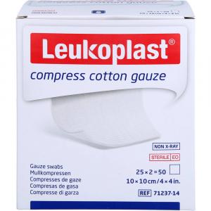 LEUKOPLAST compress Cotton Gauze 10x10cm ste.12f