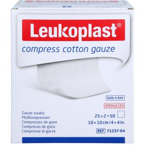 LEUKOPLAST compress Cotton Gauze 10x10cm ste.8f
