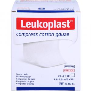 LEUKOPLAST compress Cotton Gauze 7,5x7,5cm ste.12f