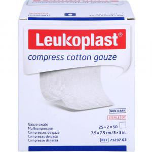 LEUKOPLAST compress Cotton Gauze 7,5x7,5cm ste.8f