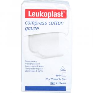 LEUKOPLAST compress Cotton Gauze 7,5x7,5cm unst.8f
