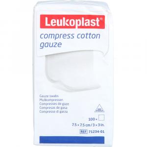LEUKOPLAST compress Cotton Gauze 7,5x7,5cm unst.8f