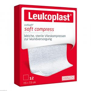 LEUKOPLAST Cutisoft Vlieskompr.steril 7,5x7,5 cm