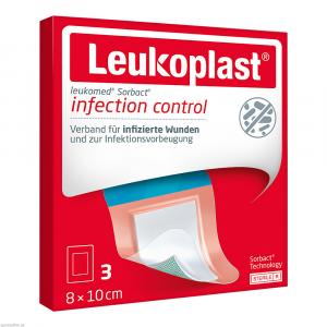 LEUKOPLAST Leukomed Sorbact steril 8x10 cm