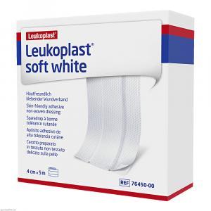 LEUKOPLAST soft white Pflaster 4 cmx5 m Rolle