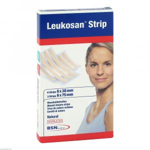 LEUKOSAN Strip Natural 2 Blatt 6/3 Streifen