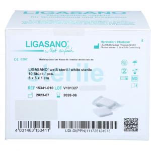 LIGASANO weiß Verband 1x5x5 cm steril