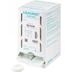 LIGASANO weiß Verband rund Drm.5 cm steril Sp.Box