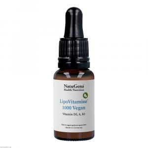 LIPOVITAMINE 1000 vegan Vitamin D3+A+K2 Tropfen