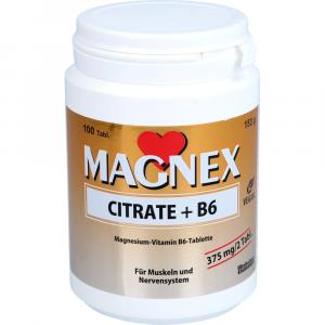 MAGNEX Citrate+B6 vegan laktosefrei zuckerfrei Tab