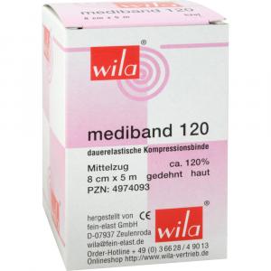 MEDIBAND 120 Mittelzugbinde 8 cmx5 m hautfarben