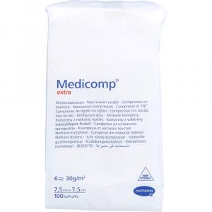 MEDICOMP extra Vlieskomp.unsteril 7,5x7,5 cm 6fach