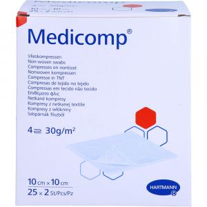 MEDICOMP Vlieskomp.steril 10x10 cm 4fach