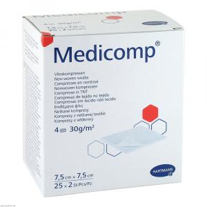 MEDICOMP Vlieskomp.steril 7,5x7,5 cm 4fach