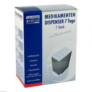 MEDIKAMENTENDISPENSER 7 Tage weiß trans.Blind.