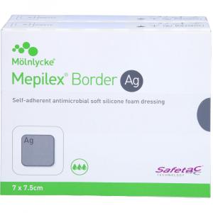 MEPILEX Border Ag Schaumverb.7x7,5 cm steril