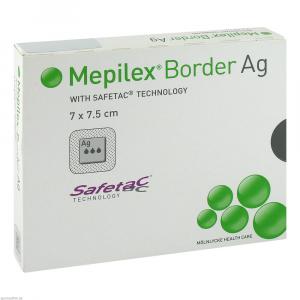 MEPILEX Border Ag Schaumverb.7x7,5 cm steril