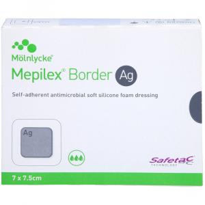 MEPILEX Border Ag Schaumverb.7x7,5 cm steril