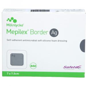 MEPILEX Border Ag Schaumverb.7x7,5 cm steril