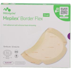 MEPILEX Border Flex Schaumverb.haft.13x16 cm oval