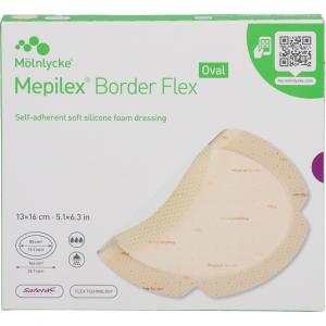 MEPILEX Border Flex Schaumverb.haft.13x16 cm oval