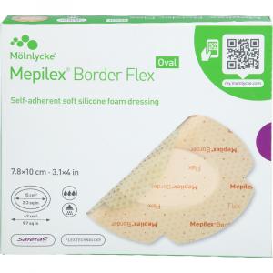 MEPILEX Border Flex Schaumverb.haft.7,8x10 cm oval