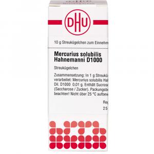 MERCURIUS SOLUBILIS Hahnemanni D 1000 Globuli