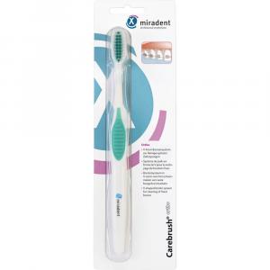 MIRADENT Carebrush ortho Zahnbürste weiß/grün