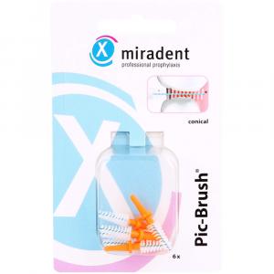 MIRADENT Interd.Pic-Brush Ersatzb.konisch orange